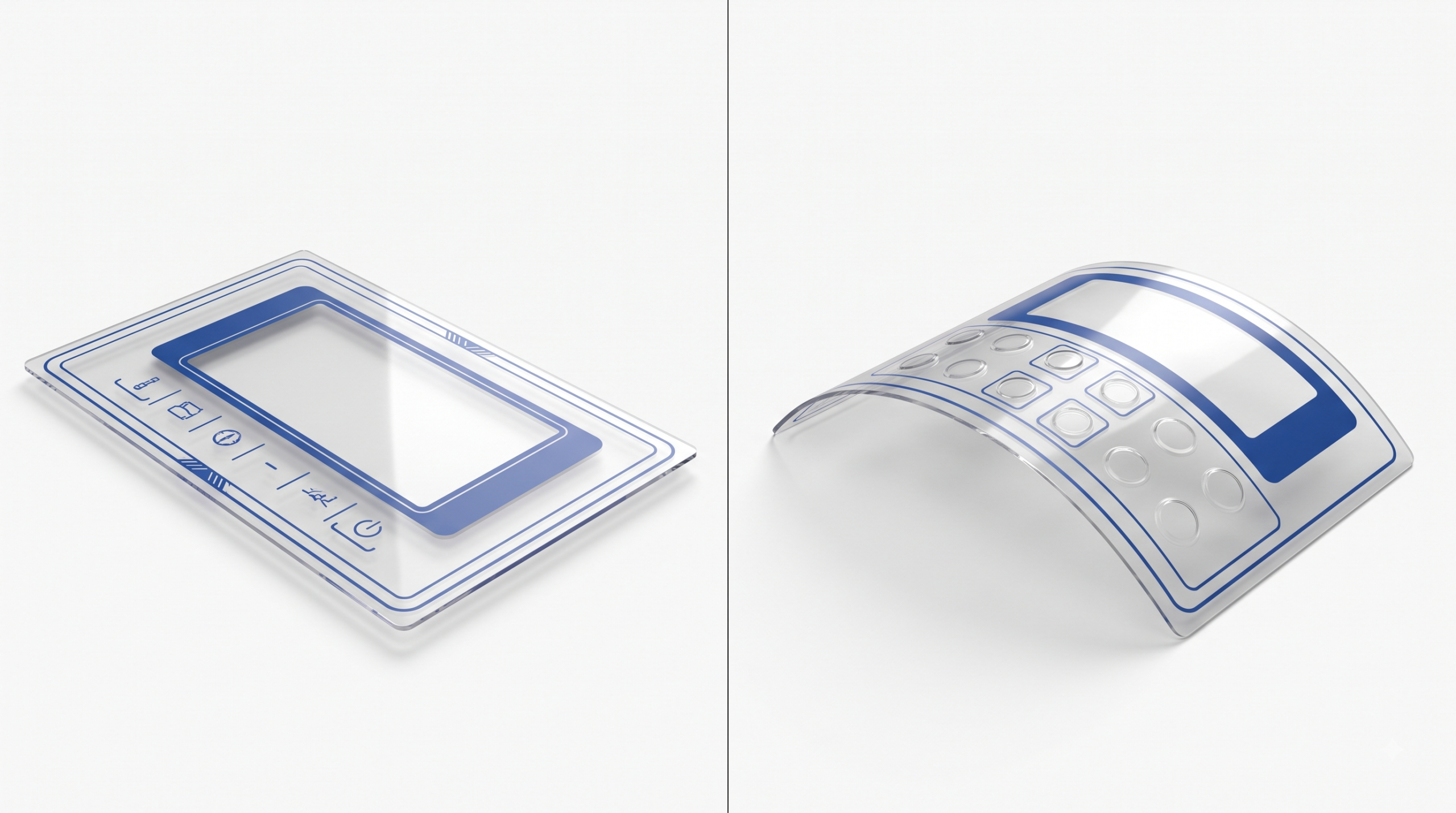 Polycarbonate and polyester graphic overlay material comparison